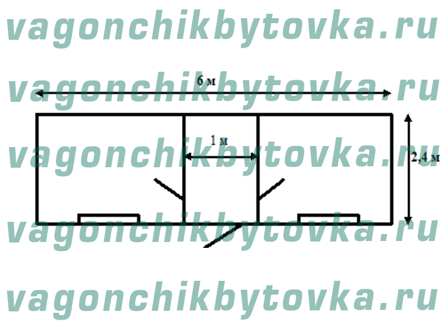 Жилая строительная бытовка 6м